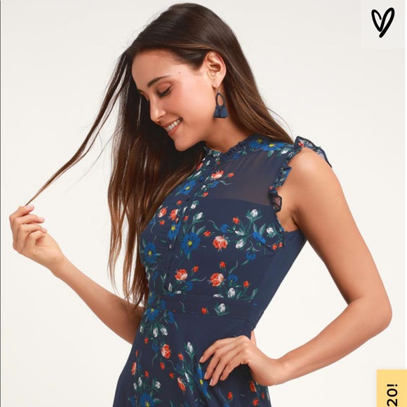 Lulus Dresses & Skirts - [Lulu’s] NWOT Porch Swing Floral Skater Dress